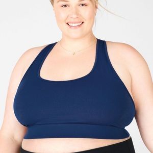 NWT Mila Medium Impact Sports Bra 2X Navy